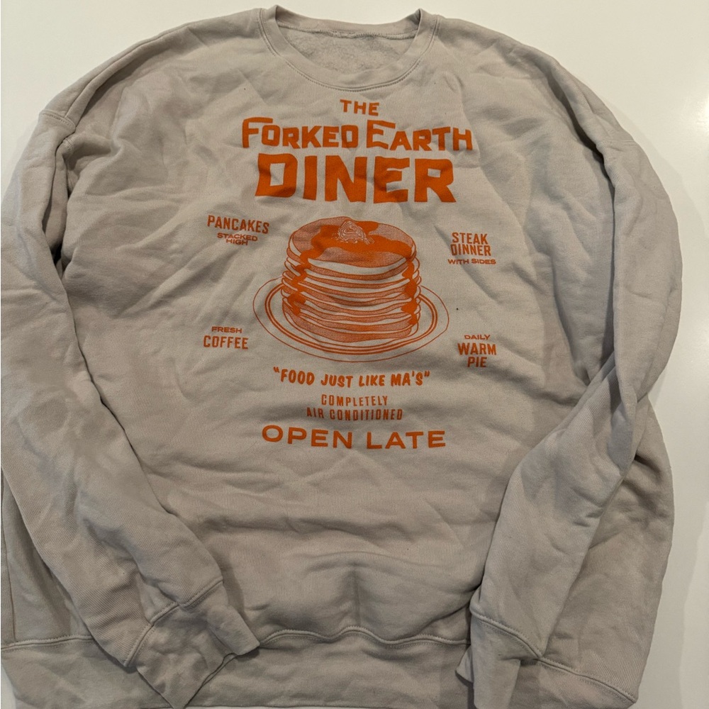Forked Earth Diner Gray Sweatshirt from Area 51 and Mart -Las Vegas
